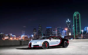 Білий Bugatti Chiron 4k