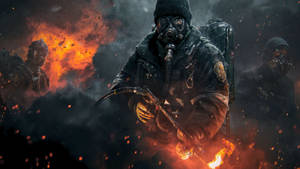 Обои The Division 2 с огнеметами. — 2560x1440 Шпалери