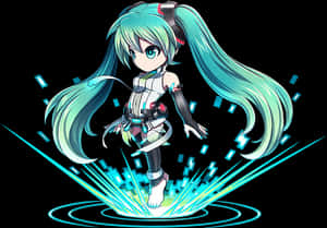 Хацуне Міку Brave Frontier, HD Png Завантажити