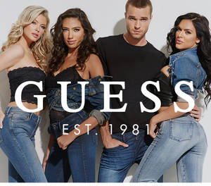 Джинсовые комбинезоны Guess обої — Детализированный Шпалери