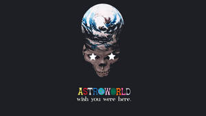 Крутые эстетичные обои Astroworld с удивительным артом земли в форме черепа. — iMac Шпалери