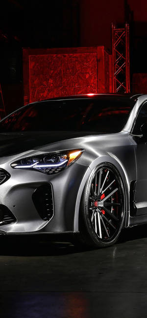 1125x2436 Скачать 1125x2436 Dub Kia Stinger, Серебристый, Обои с автомобилями — iPhone 14 Шпалери