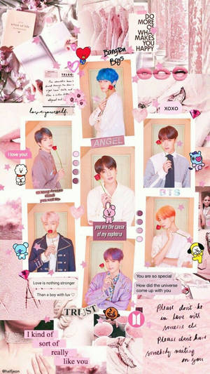 Естетика BTS: учасники з трояндами — Bts естетика Шпалери
