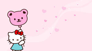 Естетика Hello Kitty з ведмедиком-кулькою — Естетика Hello Kitty Шпалери
