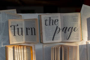 Естетика книги «Переверни сторінку» обої — Книжкова естетика Шпалери