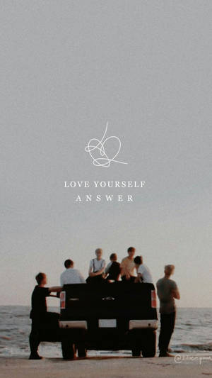 Естетичний BTS на пляжному пікапі — Естетика BTS Шпалери