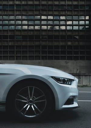 Жемчужно-белый Ford Mustang обои — OnePlus Pad 2 Pro Шпалери