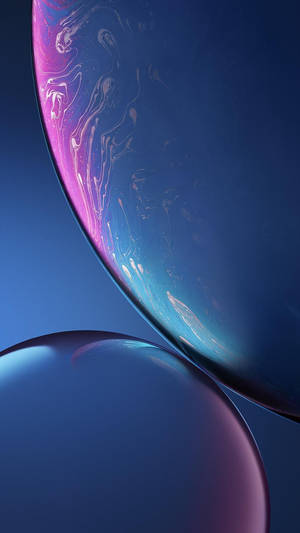 iPhone XR обоями двух темно-синих абстрактных бульб — iPhone Xr Шпалери