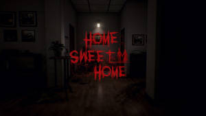 Обої жуткий Home Sweet Home в тёмной комнате — True Black Шпалери