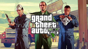 1080P GTA 5 Ограбление — Gta Шпалери