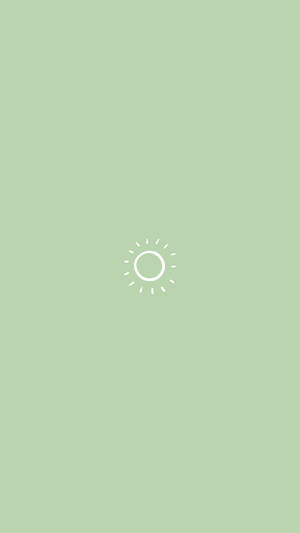 Зелене пастельне сонце для iPhone