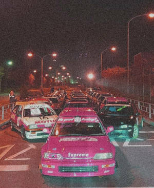 Зернисті JDM авто ночью