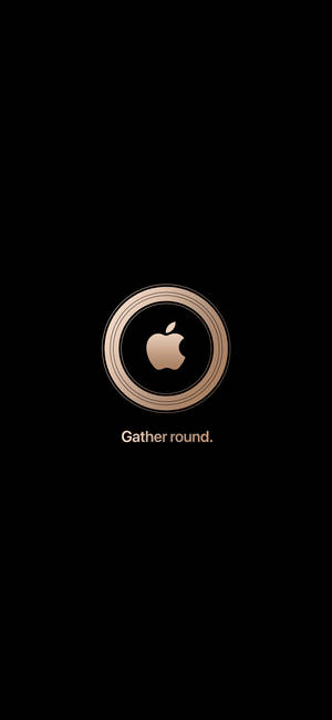 Золотой круг Apple Logo iPhone — iPhone 15 Pro Шпалери