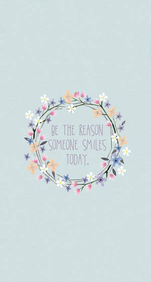 Обои с колоритными квітами и милыми цитатами