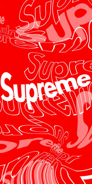 Красный Supreme различные шрифты логотипа — 18:9 Шпалери