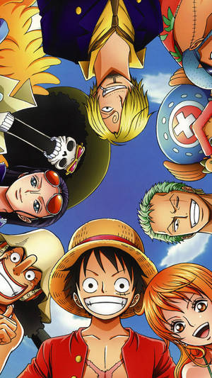 Круг соломенных шляп One Piece для телефона — Ван пис телефон Шпалери