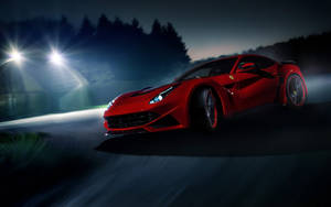 Крутая машина Ferrari гладкий красный обои — Автомобілі Шпалери