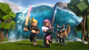 Крутий Roblox: втеча від хвиль — Крутий Roblox Шпалери
