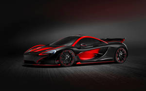 Крутий червоно-чорно-сірий автомобіль McLaren P1