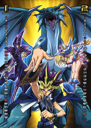 Легендарный Темный Маг Yu-Gi-Oh! в действии — iPhone Duo Шпалери