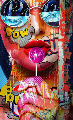 Обои с леденцом в стиле поп-арт — Galaxy Tab S9 Ultra Шпалери