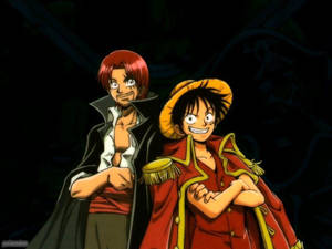 Луффі та Шанкс пліч-о-пліч One Piece — Луффі Шпалери