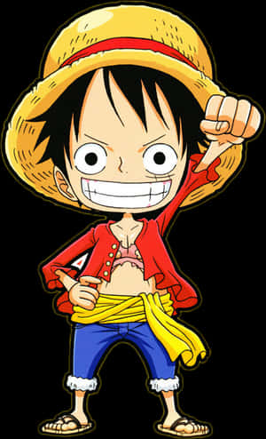 Завантажити Чібі Луфі - Луфі One Piece Чібі, HD Png Завантаження — Пастельний айфон Шпалери