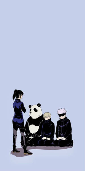 Макі Дзенін в бою — заставка для телефону Jujutsu Kaisen — Аніме Шпалери