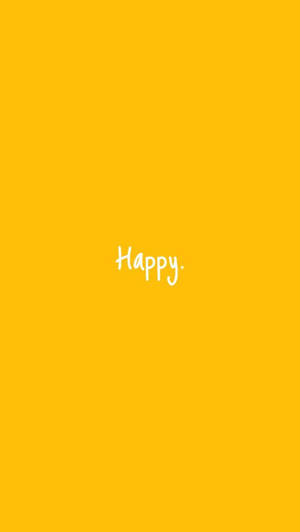 Мила пастельно-жёлтая эстетика с надписью Happy — Пастельно-жёлтая эстетика Шпалери