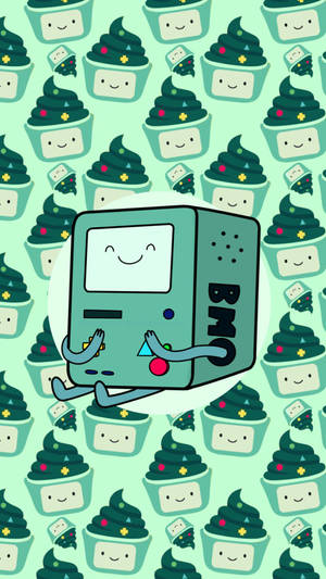 Милий пастельно-зелений BMO — Неоново-зеленая эстетика Шпалери