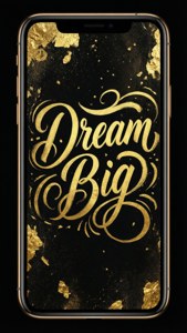 Шпалери для iPhone 11 з золотистою фольгованою типографікою