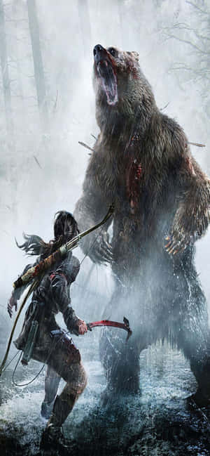 Фон iPhone Xs Max Rise Of The Tomb Raider — Galaxy S24 Шпалери