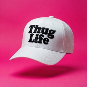 Парящая шляпа в стиле thug life на неоново-рожевом фоні для смелых обоїв — Tecno Phantom V Flip Шпалери