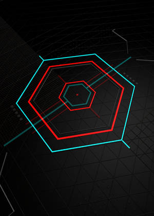 Обои с неоновыми лазерными шестигранниками — OnePlus Pad 2 Pro Шпалери