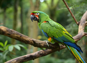 Папуга, Фото папуги, Дерево, Птах, Фон з птахом, Природа, Природа 4K, Фон с папугою — Природа 4K Шпалери