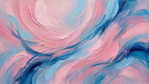 Експресивний пастельний абстрактний живопис із широкими рожевими та блакитними мазками. — Пастель Шпалери