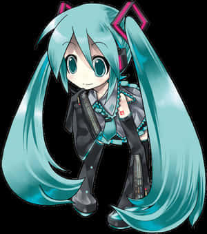 Прозорий Чібі Міку Png - Hatsune Miku Chibi Transparent, Png Download