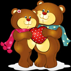 Трубки Nounours День Святого Валентина мультфільми, Плюшевий ведмедик - Кліпарт пари ведмедів, HD PNG завантаження — Милый медведь Шпалери