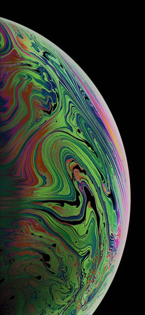 Обои iPhone XR с мраморным зеленым абстрактным полупузырьковым узором — iPhone Xr Шпалери