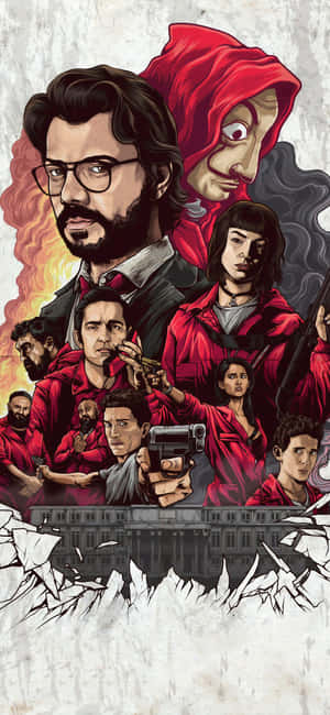 Постер актерского состава Money Heist — Xiaomi 17 Ultra Шпалери