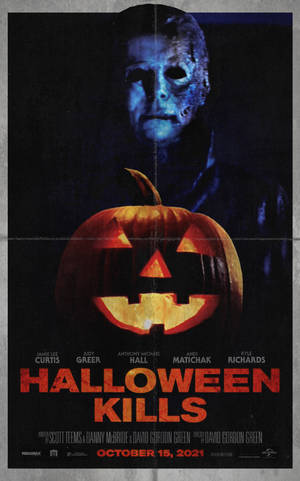 Обои с постером Halloween Kills и обгоревшей маской — Honor Pad Шпалери