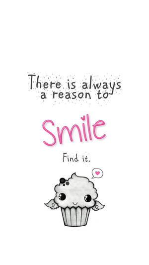 Обої «Причина посміхаться» с милыми цитатами