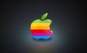 Радужное яблоко Apple на Macbook Air — Райдужна естетика Шпалери