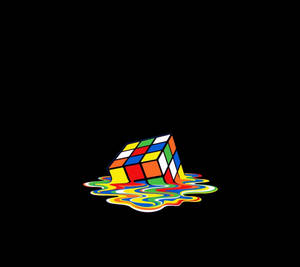 AMOLED-обои с расплавленным кубиком Рубика. — AMOLED Шпалери