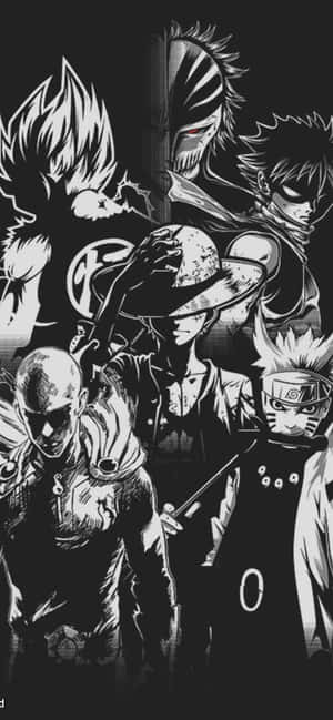 Luffy Black And White — Redmi Note 14S Шпалери