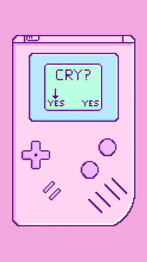 Шпалери рожевого Game Boy з меню плачу