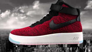 Nike Af1 — Темно-червоний Шпалери