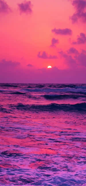 Pink Beach Sunset — Xiaomi 18 Pro Max Шпалери