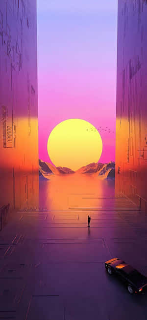 Фон Vaporwave — OnePlus N6x Шпалери