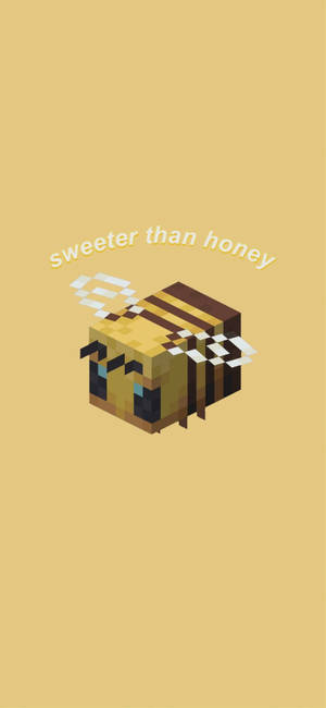 Обои Sweeter than honey Minecraft пчела — iPhone 17 Шпалери